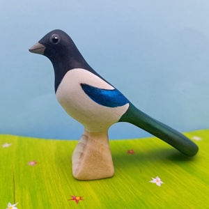 Fa szarka játék figura, Játék & Sport, Plüssállat & Játékfigura, Madár, Famegmunkálás, Festett tárgyak, MESKA