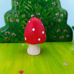 Fából készült gomba figura , Játék & Sport, Plüssállat & Játékfigura, Más figura, Famegmunkálás, Festett tárgyak, MESKA