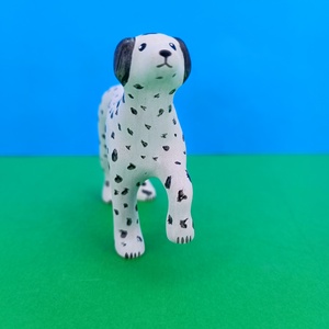 Fa dalmata kutya játék figura - játék & sport - plüssállat & játékfigura - más figura - Meska.hu