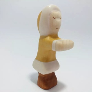 Fából készült eszkimó fajáték figura, Játék & Sport, Plüssállat & Játékfigura, Más figura, Famegmunkálás, Festett tárgyak, MESKA