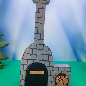 Fából készült kemence / kályha játék figura , Játék & Sport, Plüssállat & Játékfigura, Más figura, Famegmunkálás, Festett tárgyak, MESKA
