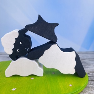 Bárányos húsvéti  fa kirakó � kézzel készült fejlesztő játék gyerekeknek - játék & sport - készségfejlesztő és logikai játék - toronyépítő- és egyensúlyozó játékok - Meska.hu