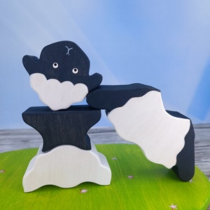 Bárányos húsvéti  fa kirakó � kézzel készült fejlesztő játék gyerekeknek - játék & sport - készségfejlesztő és logikai játék - toronyépítő- és egyensúlyozó játékok - Meska.hu