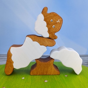 Bárányos húsvéti  fa kirakó � kézzel készült fejlesztő játék gyerekeknek - játék & sport - készségfejlesztő és logikai játék - toronyépítő- és egyensúlyozó játékok - Meska.hu