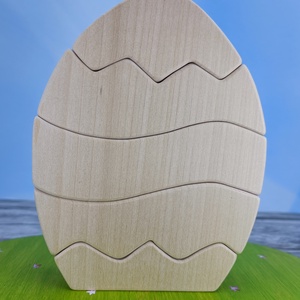 Festhető húsvéti tojás fa kirakó � kézzel készült fejlesztő játék gyerekeknek - játék & sport - készségfejlesztő és logikai játék - toronyépítő- és egyensúlyozó játékok - Meska.hu