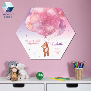 Csillagtérképes lány baba emlékőrző dekoráció, egyedi szöveggel, Otthon & Életmód, Babaszoba, gyerekszoba, Babaszoba kép, Fotó, grafika, rajz, illusztráció, MESKA