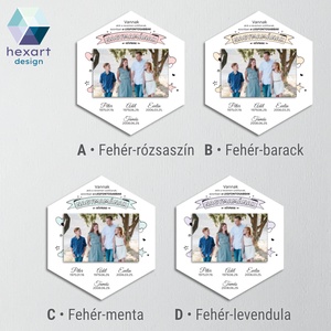 Nagymama ajándék, családi fotóval - fali kép, dekor (egyedi családnevekkel, családi fotóval és választható színekben) - otthon & életmód - dekoráció - fali és függő dekoráció - falra akasztható dekor - Meska.hu