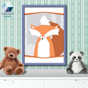 Róka - babaszoba dekoráció, fali kép (A4-es digitális nyomtatható fájl) - otthon & életmód - dekoráció - fali és függő dekoráció - falra akasztható dekor - Meska.hu