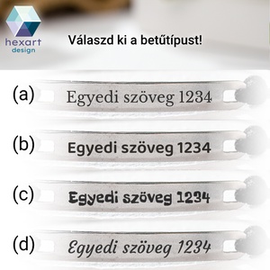 Páros gravírozott karkötő (acéllappal) - választható betűtípus és rengeteg szín - ékszer - karkötő - névre szóló karkötő - Meska.hu