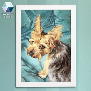 Yorkie / Yorkshire terrier portré 01 - akril festményről készült nyomat / reprodukció - művészet - grafika & illusztráció - művészi nyomat - Meska.hu