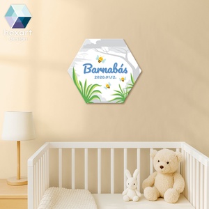 Babaszoba dekoráció, fali kép - Kisfiú névtábla (Szafari kollekcióhoz) - otthon & életmód - babaszoba, gyerekszoba - gyerek névtábla - Meska.hu
