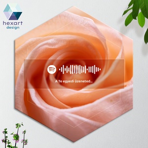 Interaktív Spotify-s zenés dekoráció (6 különböző virág háttérrel, egyedi szöveggel és zenével), Otthon & Életmód, Dekoráció, Fali és függő dekoráció, Falra akasztható dekor, Fotó, grafika, rajz, illusztráció, MESKA