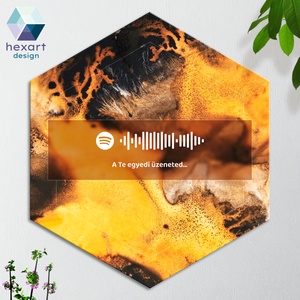 Interaktív Spotify-s zenés dekoráció (6 különböző akvarell háttérrel, egyedi szöveggel és zenével), Otthon & Életmód, Dekoráció, Fali és függő dekoráció, Falra akasztható dekor, Fotó, grafika, rajz, illusztráció, MESKA