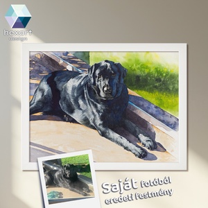 Akvarell kutya portré festmény saját fotóról  művészi ajándék 1 vagy 2 kisállatról, több méretben, ajándék kerettel - művészet - festmény - akvarell - Meska.hu