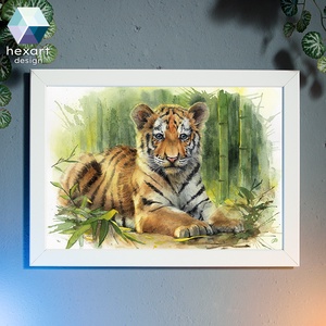 Tigriskölyök - eredeti akvarell festmény, Művészet, Festmény, Akvarell, Fotó, grafika, rajz, illusztráció, Festészet, MESKA