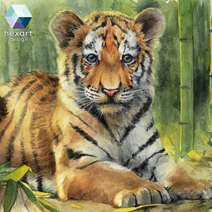 Tigriskölyök - akvarell festményről készült nyomat / reprodukció, több méretben - művészet - grafika & illusztráció - művészi nyomat - Meska.hu