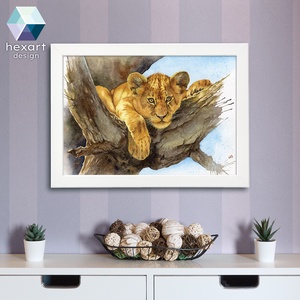 Oroszlánkölyök - akvarell festményről készült nyomat / reprodukció, több méretben, Művészet, Grafika & Illusztráció, Művészi nyomat, Fotó, grafika, rajz, illusztráció, Festészet, MESKA