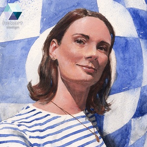 Akvarell portré festmény saját fotó alapján � művészi ajándék 1 vagy 2 személyről, több méretben, ajándék kerettel - művészet - festmény - akvarell - Meska.hu