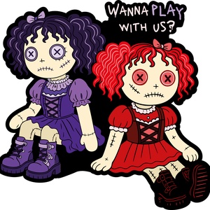 Wanna play with us? Ragdoll vinyl matrica, Otthon & Életmód, Papír, írószer, Matrica, matrica csomag, Fotó, grafika, rajz, illusztráció, Papírművészet, MESKA