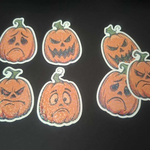Halloweeni Tökös Matricák szett, Otthon & Életmód, Papír, írószer, Matrica, matrica csomag, Fotó, grafika, rajz, illusztráció, Papírművészet, MESKA