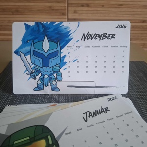 Egyedi kártya naptár - kézzel tervezett FUNKO figurákkal, Otthon & Életmód, Papír, írószer, Naptár & Tervező, Fotó, grafika, rajz, illusztráció, Papírművészet, MESKA