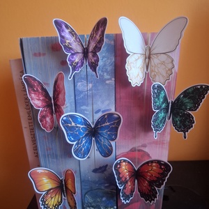 Tavaszi pillangó könyvjelző szett - 7 darabos kollekció, Könyv & Zene, Könyvjelző, Fotó, grafika, rajz, illusztráció, Papírművészet, MESKA