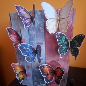 Tavaszi pillangó könyvjelző szett - 7 darabos kollekció - könyv & zene - könyvjelző - Meska.hu