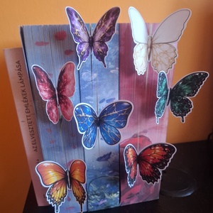 Tavaszi pillangó könyvjelző szett - 7 darabos kollekció - könyv & zene - könyvjelző - Meska.hu