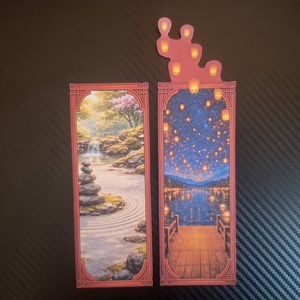 Japán stílusú könyvjelzők a nyugalom és természet ihlette grafikákkal - könyv & zene - könyvjelző - Meska.hu