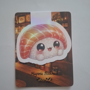 Mágneses könyvjelző - Lazacos Nigiri - könyv & zene - könyvjelző - Meska.hu