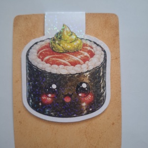 Mágneses könyvjelző - Maki tekercs - könyv & zene - könyvjelző - Meska.hu