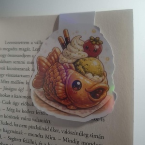 Mágneses könyvjelző - Taiyaki fagyival, Könyv & Zene, Könyvjelző, Fotó, grafika, rajz, illusztráció, Papírművészet, MESKA