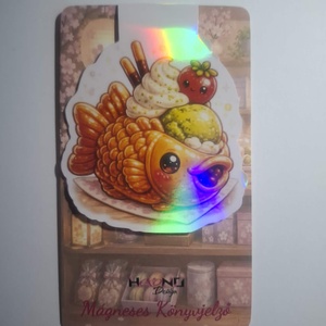 Mágneses könyvjelző - Taiyaki fagyival - könyv & zene - könyvjelző - Meska.hu