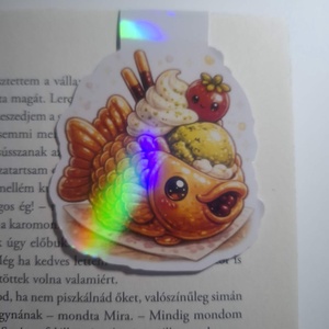 Mágneses könyvjelző - Taiyaki fagyival - könyv & zene - könyvjelző - Meska.hu