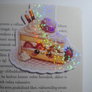 Mágneses könyvjelző - epres torta szelet, Könyv & Zene, Könyvjelző, Fotó, grafika, rajz, illusztráció, Papírművészet, MESKA