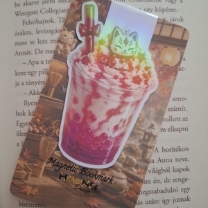 Kitsune Latte - mágneses könyvjelző - könyv & zene - könyvjelző - Meska.hu