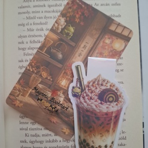 Hojicha Latte (pörkölt tea) - mágneses könyvjelző, Könyv & Zene, Könyvjelző, Fotó, grafika, rajz, illusztráció, Papírművészet, MESKA