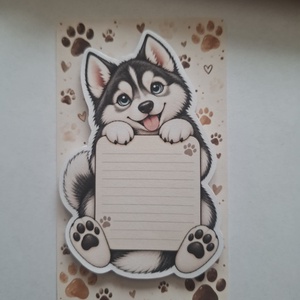 Kis pajtik cuki jegyzettömb - Husky - otthon & életmód - papír, írószer - jegyzetfüzet & napló - Meska.hu