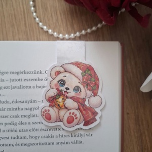 Karácsonyi jegesmaci mágneses könyvjelző - Meska.hu
