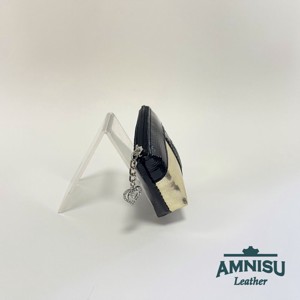 Fekete gyűrt lakk - hologramos arany egy cipzáras egyenes kristály köves kulcstartó E8007 - táska & tok - kulcstartó & táskadísz - kulcstartó - Meska.hu