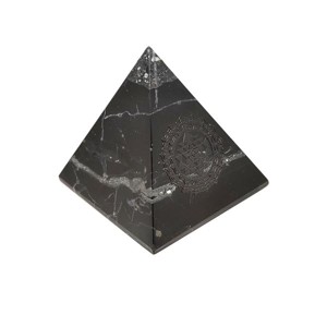 Onix fekete piramis sri yantra fekete 6-7cm, Kellékek & szerszámok, Ásvány alapanyag, Shungit piramis, , MESKA