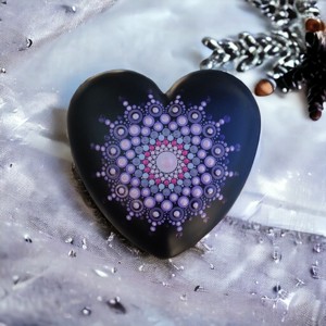 Szív mandala, Otthon & Életmód, Dekoráció, Spiritualitás, Mandala, Festett tárgyak, MESKA