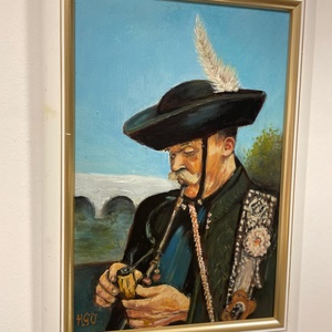 Hortobágyi csikós című olajfestmény, Művészet, Festmény, Olajfestmény, Festészet, MESKA