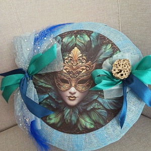 Karneváli kopogtató - otthon & életmód - dekoráció - ajtó- és ablak dekoráció - ajtódísz & kopogtató - Meska.hu