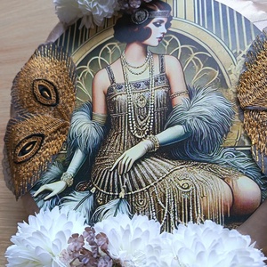 Kopogtató Gatsby stílusban - otthon & életmód - dekoráció - ajtó- és ablak dekoráció - ajtódísz & kopogtató - Meska.hu