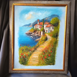 Parti sétány, Művészet, Festmény, Olajfestmény, Festészet, MESKA