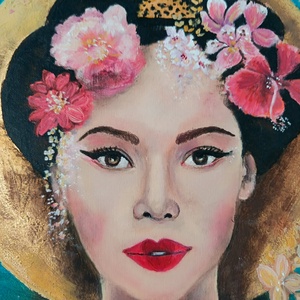 Keleti szépség c. olajfestmény aranyszínű minőségi fakerettel - művészet - festmény - olajfestmény - Meska.hu