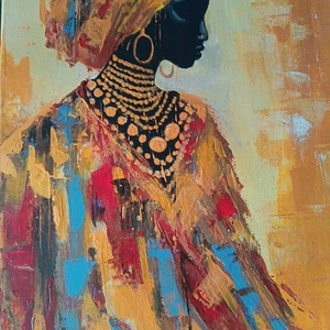 Fekete Afrika - művészet - festmény - akril - Meska.hu