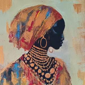 Fekete Afrika - művészet - festmény - akril - Meska.hu