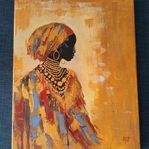 Fekete Afrika - művészet - festmény - akril - Meska.hu